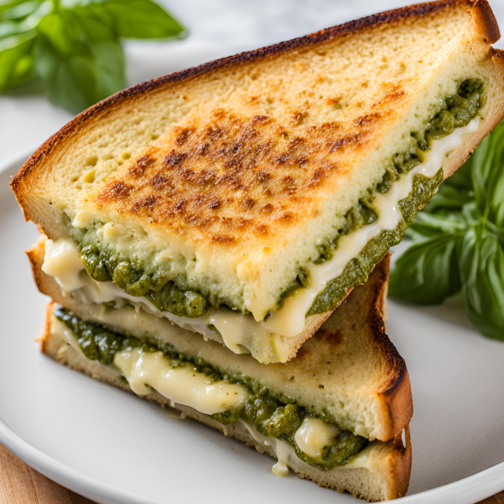 pesto grilled cheese