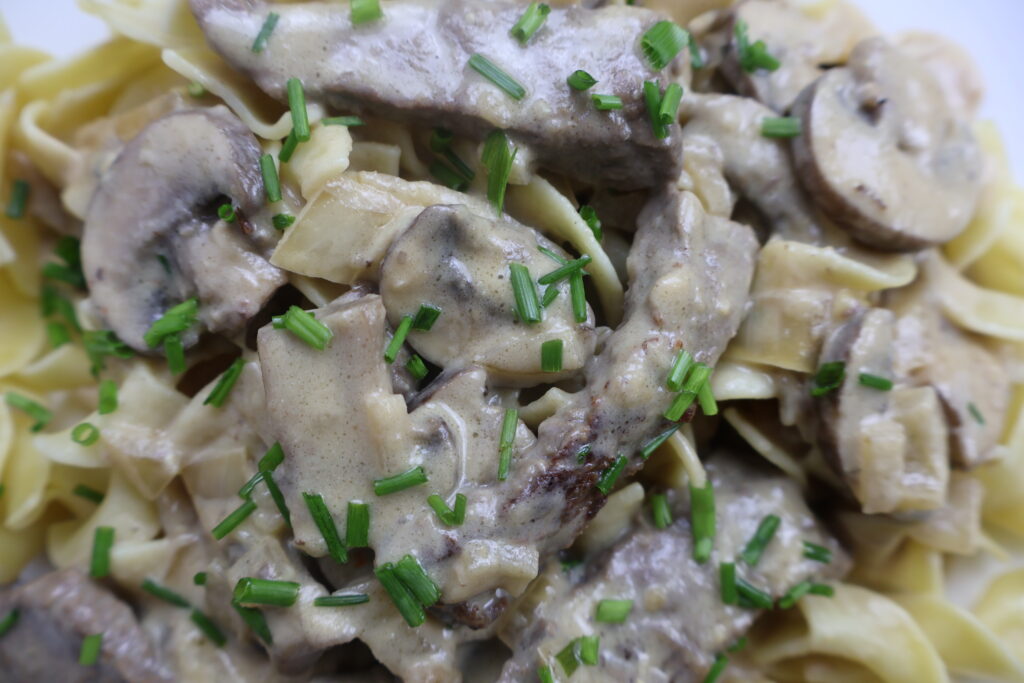 Beef stroganoff