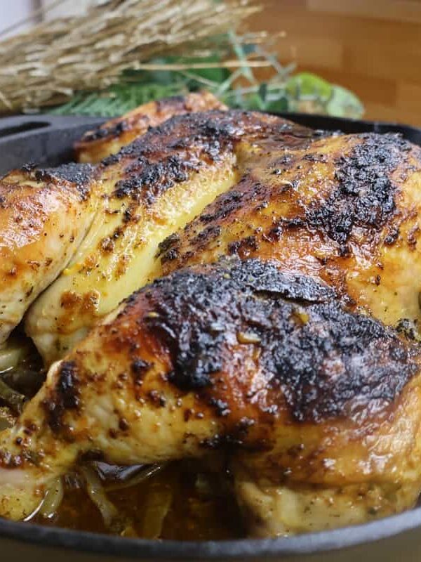 Whole roasted chicken