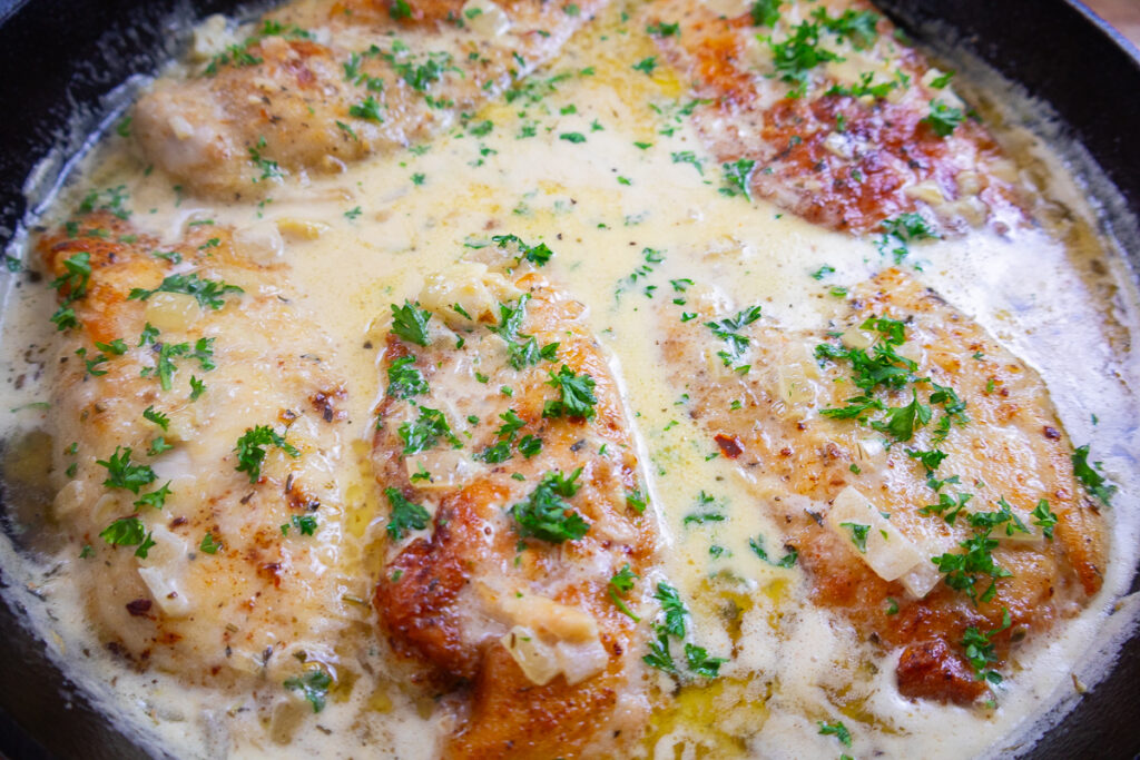 creamy garlic chicken