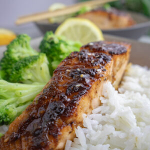 honey and orange glazed salmon