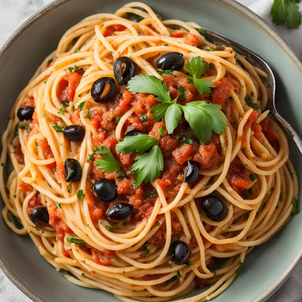 mediterranean tuna spaghetti