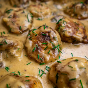 creamy chicken meatballs